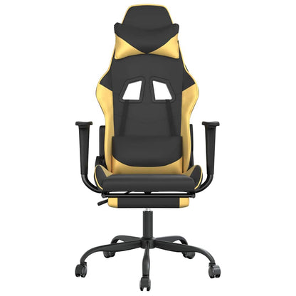 Sedia Da Gaming Massaggiante Poggiapiedi Similpelle