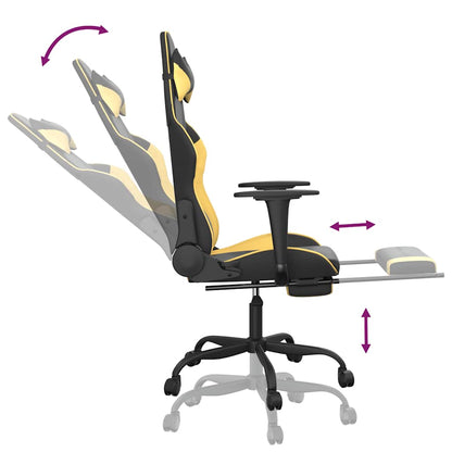 Sedia Da Gaming Massaggiante Poggiapiedi Similpelle