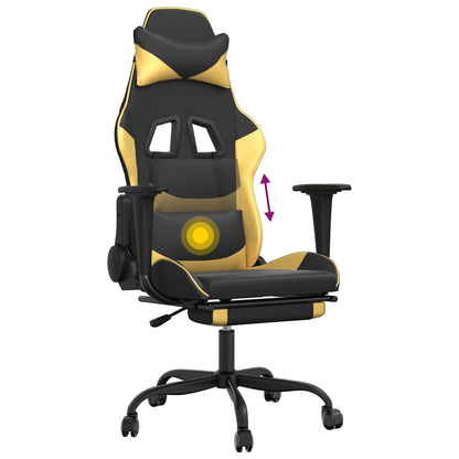 Sedia Da Gaming Massaggiante Poggiapiedi Similpelle