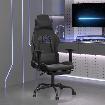Sedia Da Gaming Massaggiante Poggiapiedi Similpelle