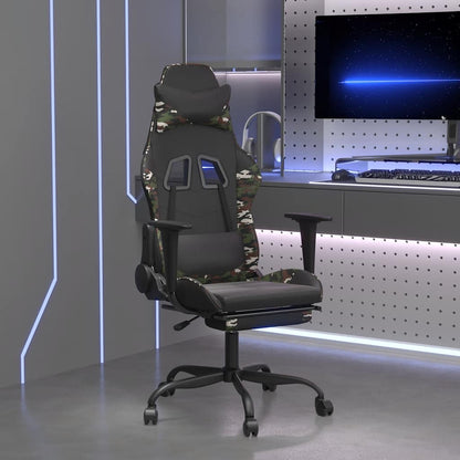 Sedia Da Gaming Massaggiante Poggiapiedi Similpelle