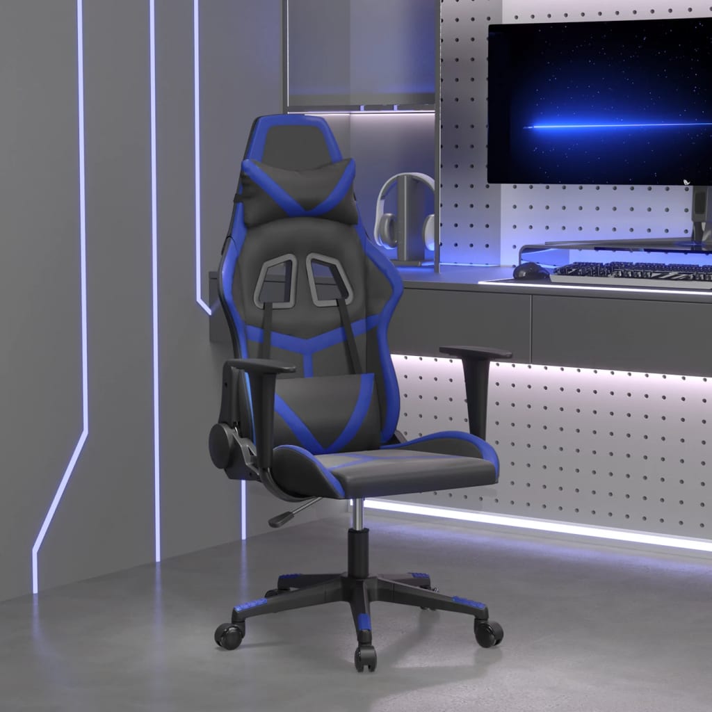 Sedia Gaming Massaggio Poggiapiedi Similpelle
