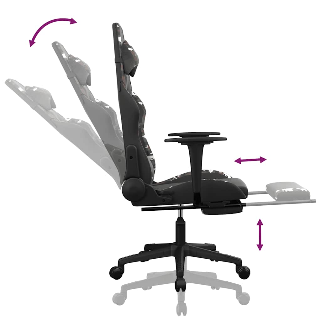 Sedia Gaming Massaggio Poggiapiedi Similpelle