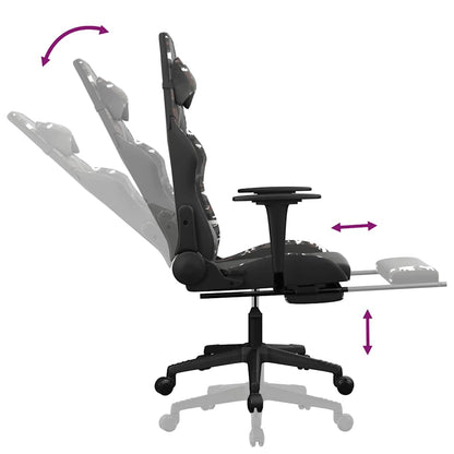 Sedia Gaming Massaggio Poggiapiedi Similpelle