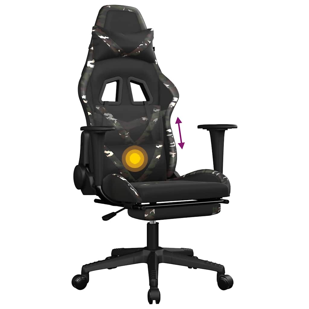 Sedia Gaming Massaggio Poggiapiedi Similpelle