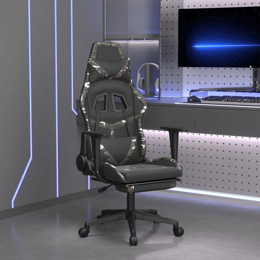 Sedia Gaming Massaggio Poggiapiedi Similpelle