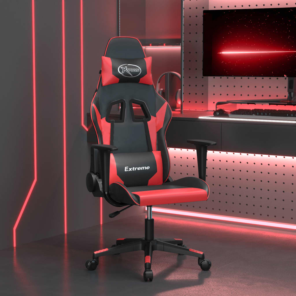 Sedia Da Gaming Massaggiante Poggiapiedi Similpelle
