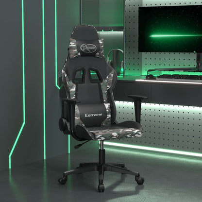 Sedia Da Gaming Massaggiante Poggiapiedi Similpelle