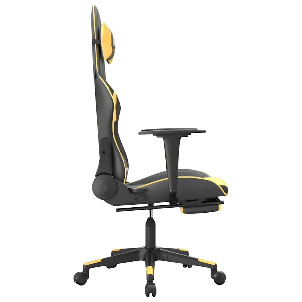 Sedia Da Gaming Massaggiante Poggiapiedi Similpelle