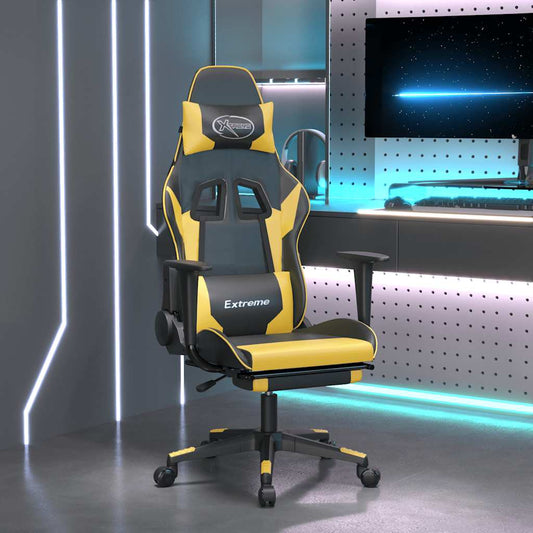 Sedia Da Gaming Massaggiante Poggiapiedi Similpelle