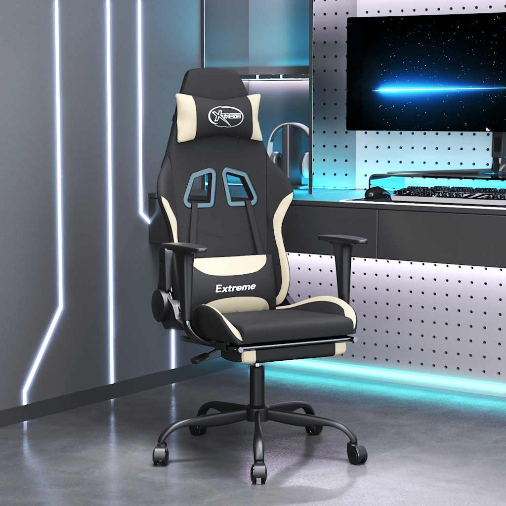 Sedia Da Gaming Nero E In Tessuto