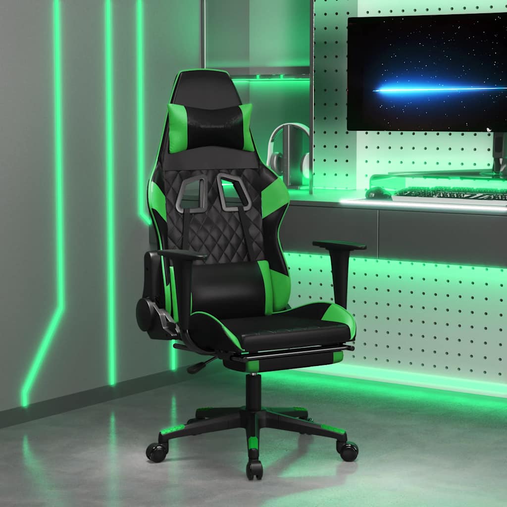 Sedia Gaming Massaggio Poggiapiedi Similpelle