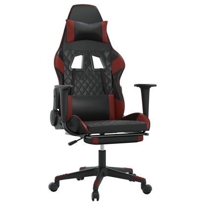 Sedia Gaming Massaggio Poggiapiedi Similpelle