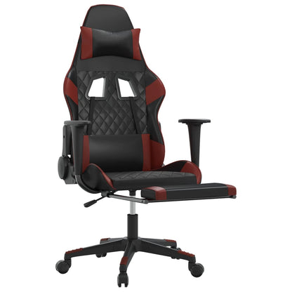 Sedia Gaming Massaggio Poggiapiedi Similpelle