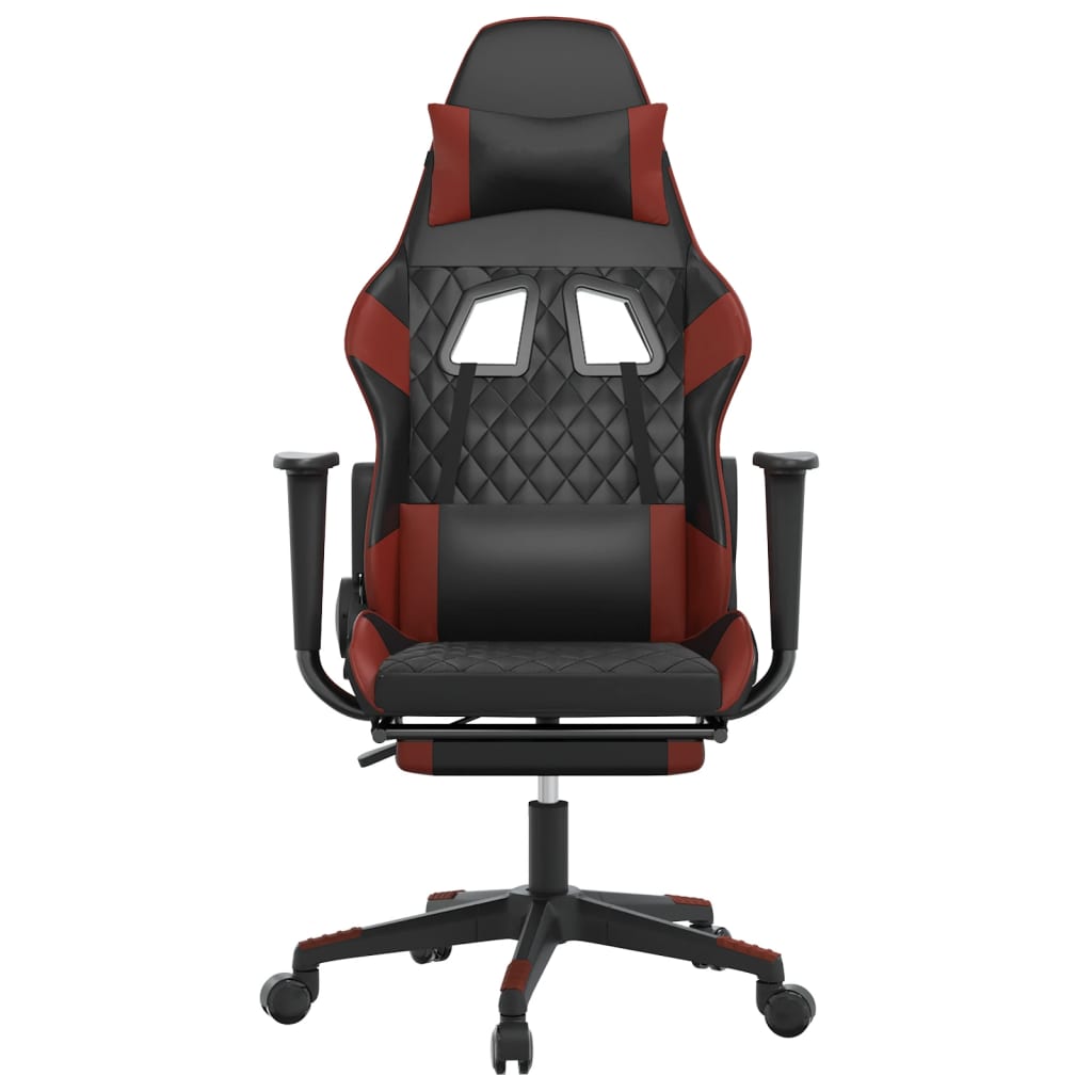 Sedia Gaming Massaggio Poggiapiedi Similpelle