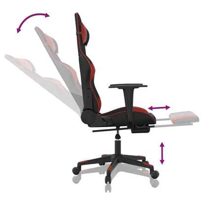 Sedia Gaming Massaggio Poggiapiedi Similpelle