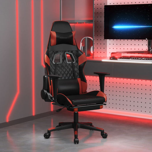 Sedia Gaming Massaggio Poggiapiedi Similpelle