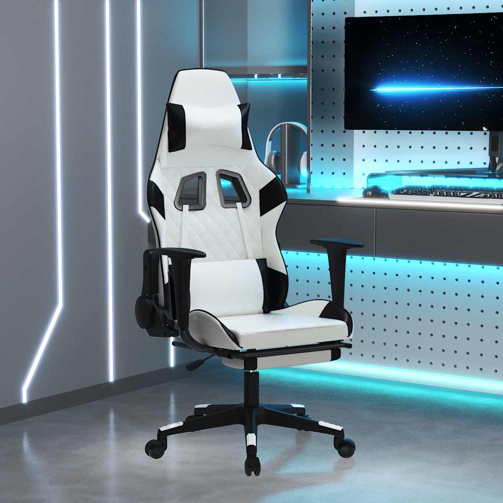 Sedia Gaming Massaggio Poggiapiedi Similpelle