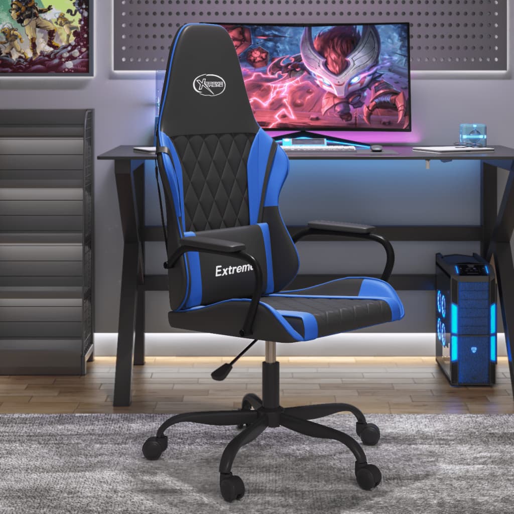 Sedia Da Gaming Massaggiante In Similpelle