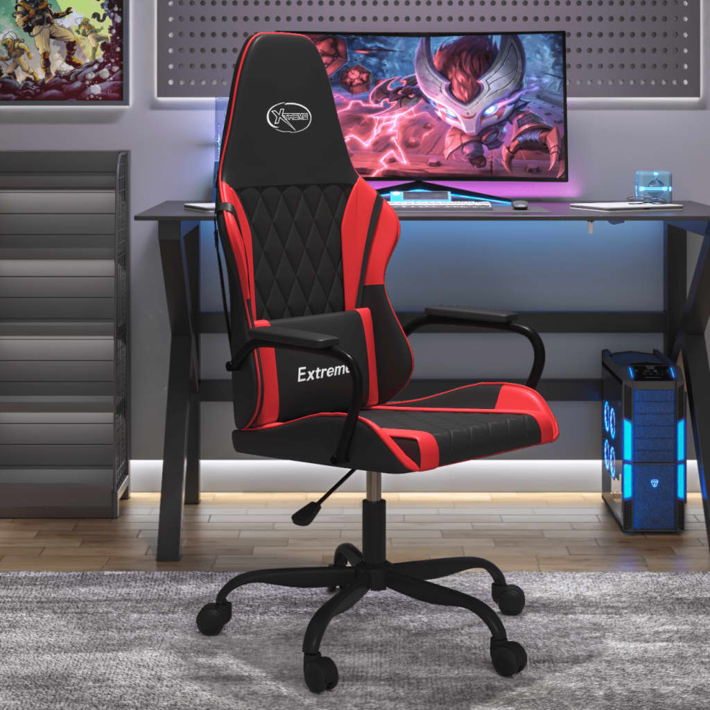 Sedia Da Gaming Massaggiante In Similpelle