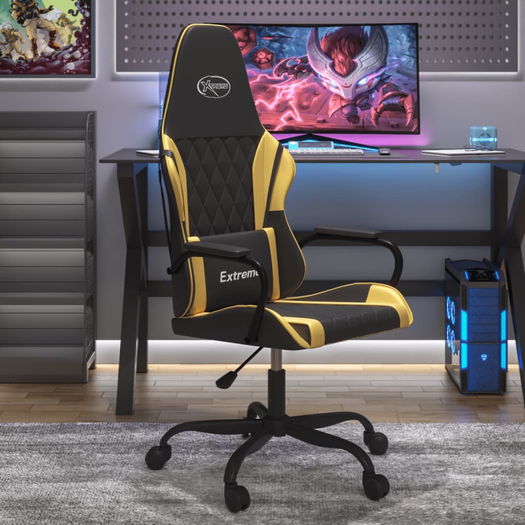 Sedia Da Gaming Massaggiante In Similpelle