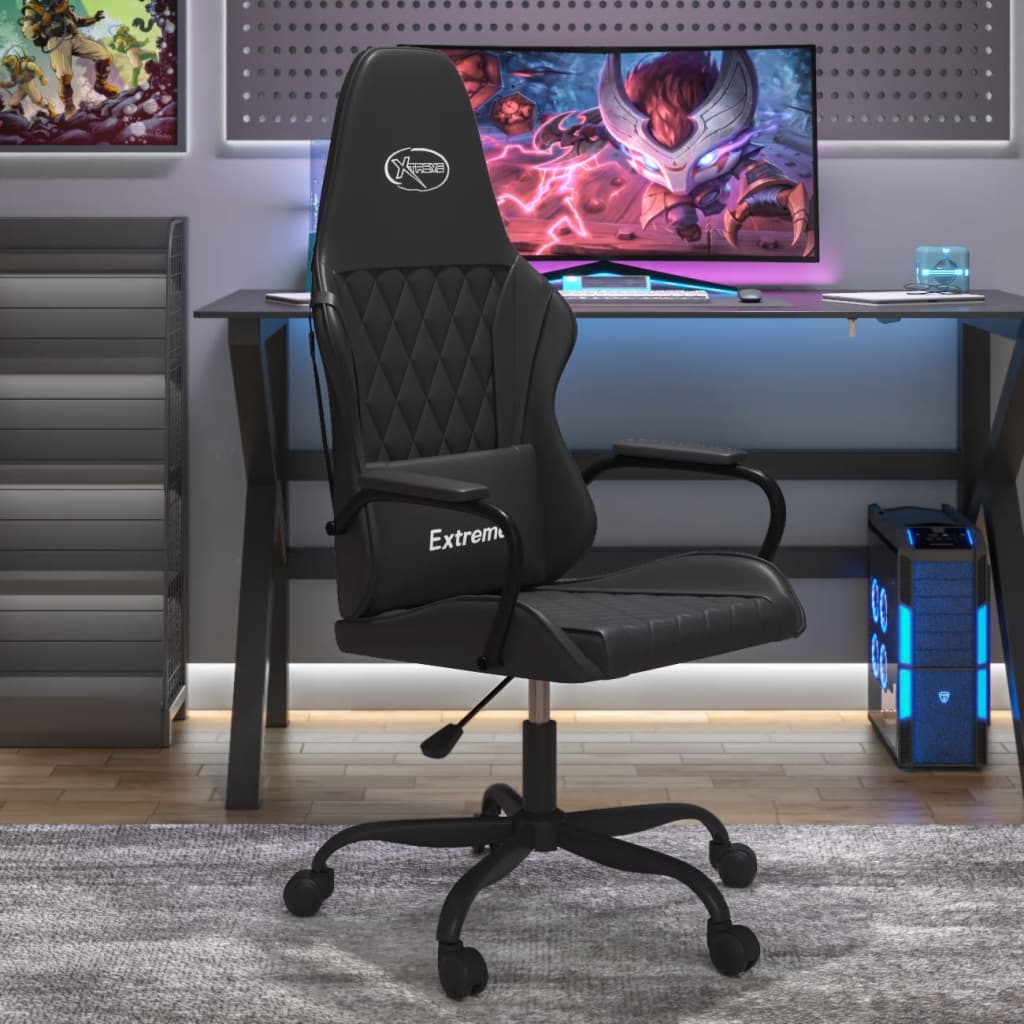 Sedia Da Gaming Massaggiante In Similpelle
