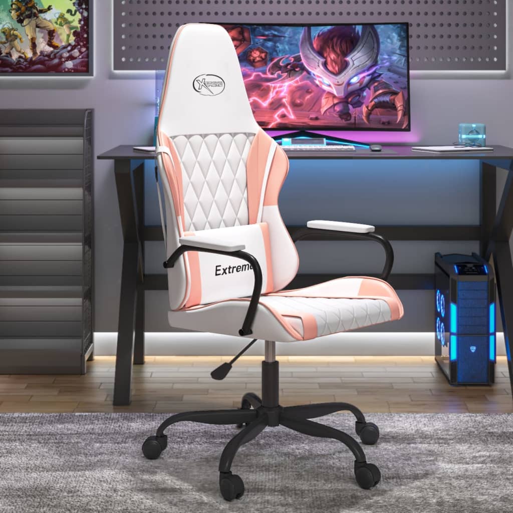 Sedia Da Gaming Massaggiante In Similpelle