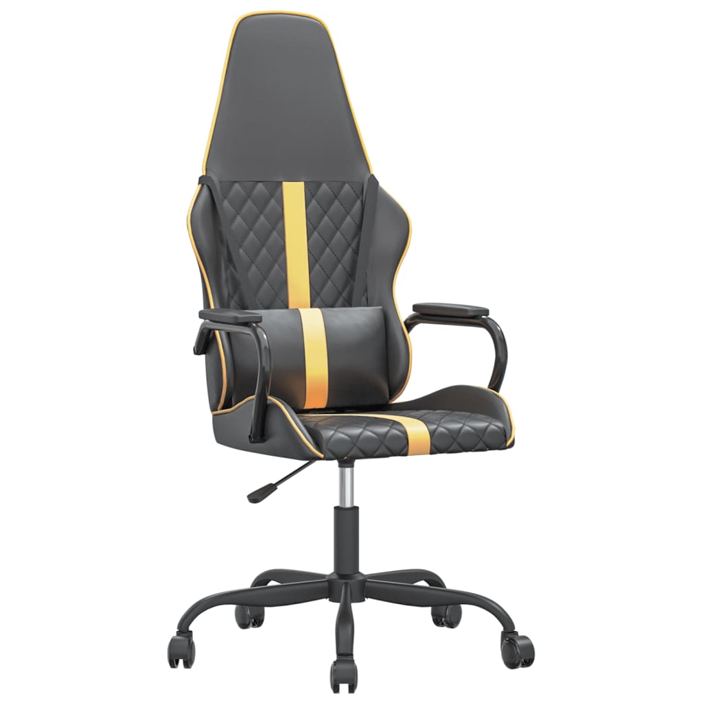 Sedia Da Gaming Massaggiante E Nero In Similpelle