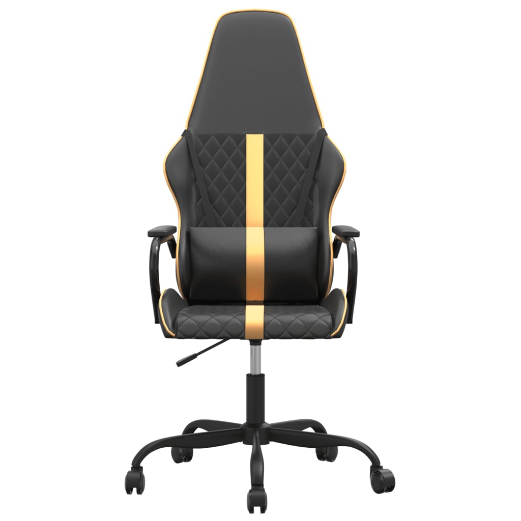 Sedia Da Gaming Massaggiante E Nero In Similpelle