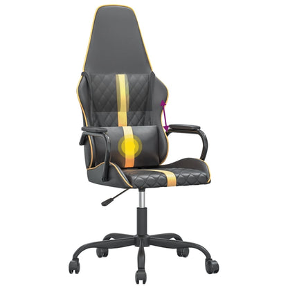 Sedia Da Gaming Massaggiante E Nero In Similpelle