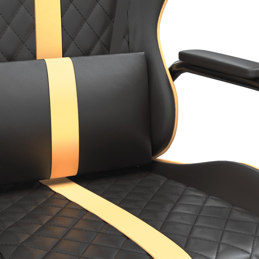 Sedia Da Gaming Massaggiante E Nero In Similpelle