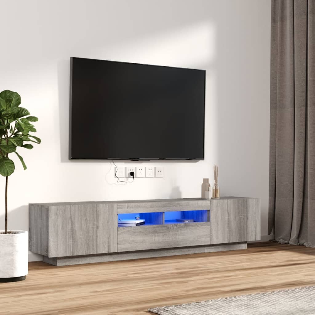 Mobile Porta Tv Con Led 180X35X40 Cm Truciolato