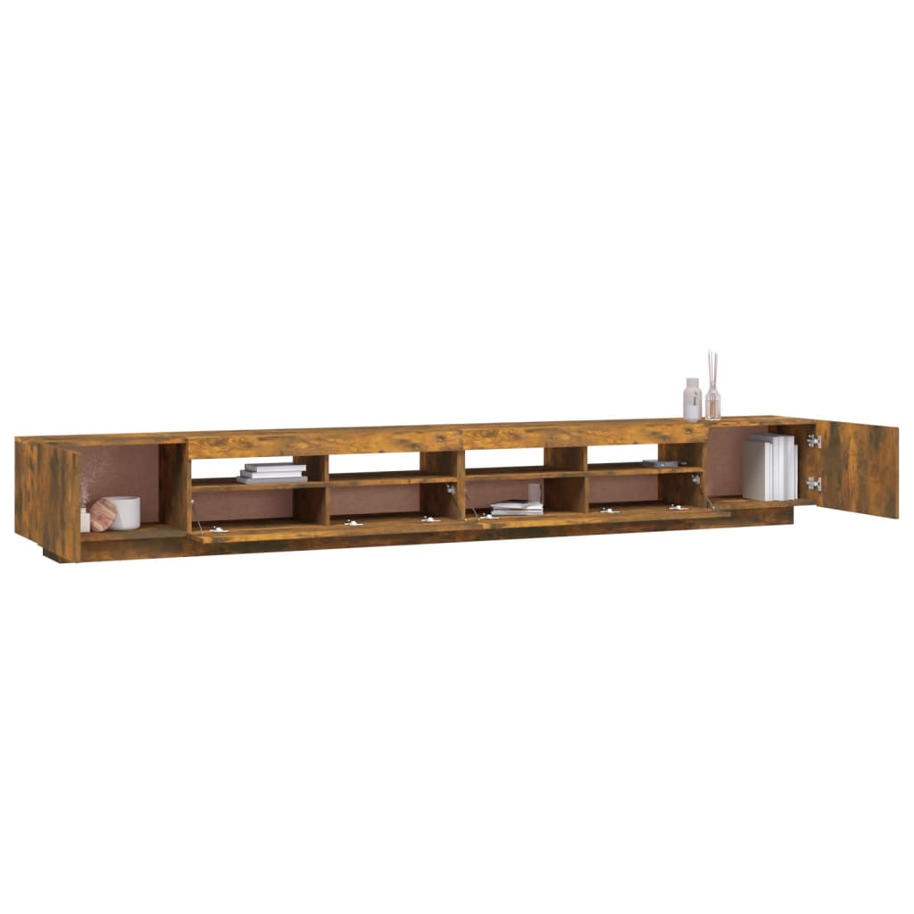 Set Mobili Tv 3Pz Con Luci Led In Legno Multistrato