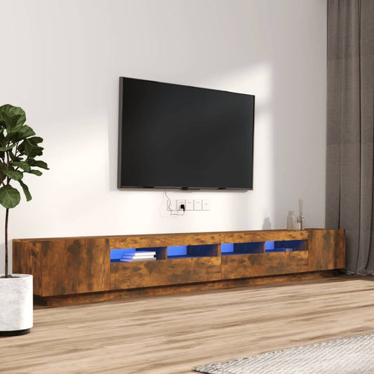 Set Mobili Tv 3Pz Con Luci Led In Legno Multistrato