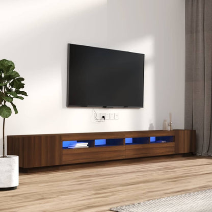 Set Mobili Tv 3Pz Con Luci Led In Legno Multistrato