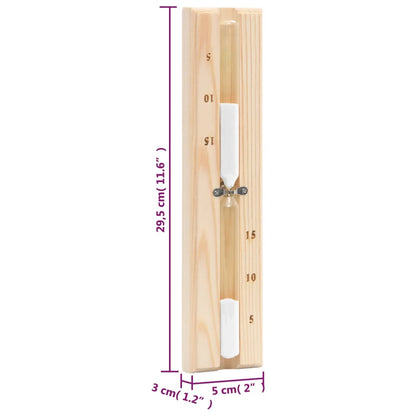 Set Timer Igrotermografo E Clessidra Sauna 2 In 1 Massello Pino