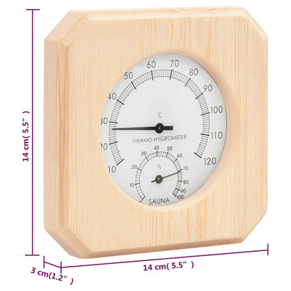 Set Timer Igrotermografo E Clessidra Sauna 2 In 1 Massello Pino