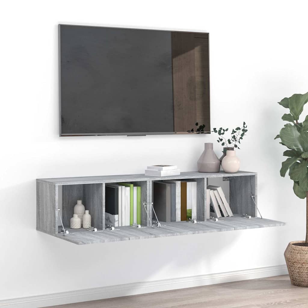 Mobili Tv A Parete 3 Pz 100X30X30 Cm In Truciolato