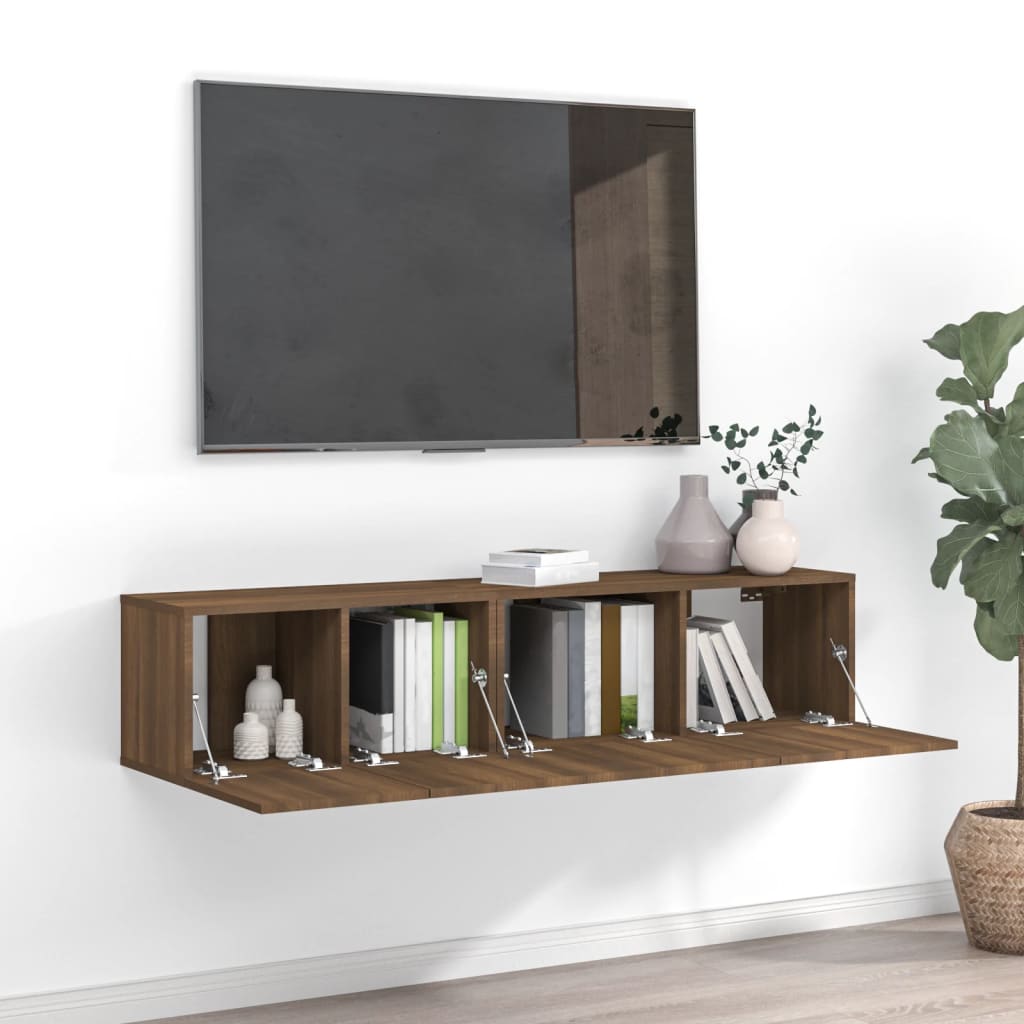 Mobili Tv A Parete 3 Pz 100X30X30 Cm In Truciolato