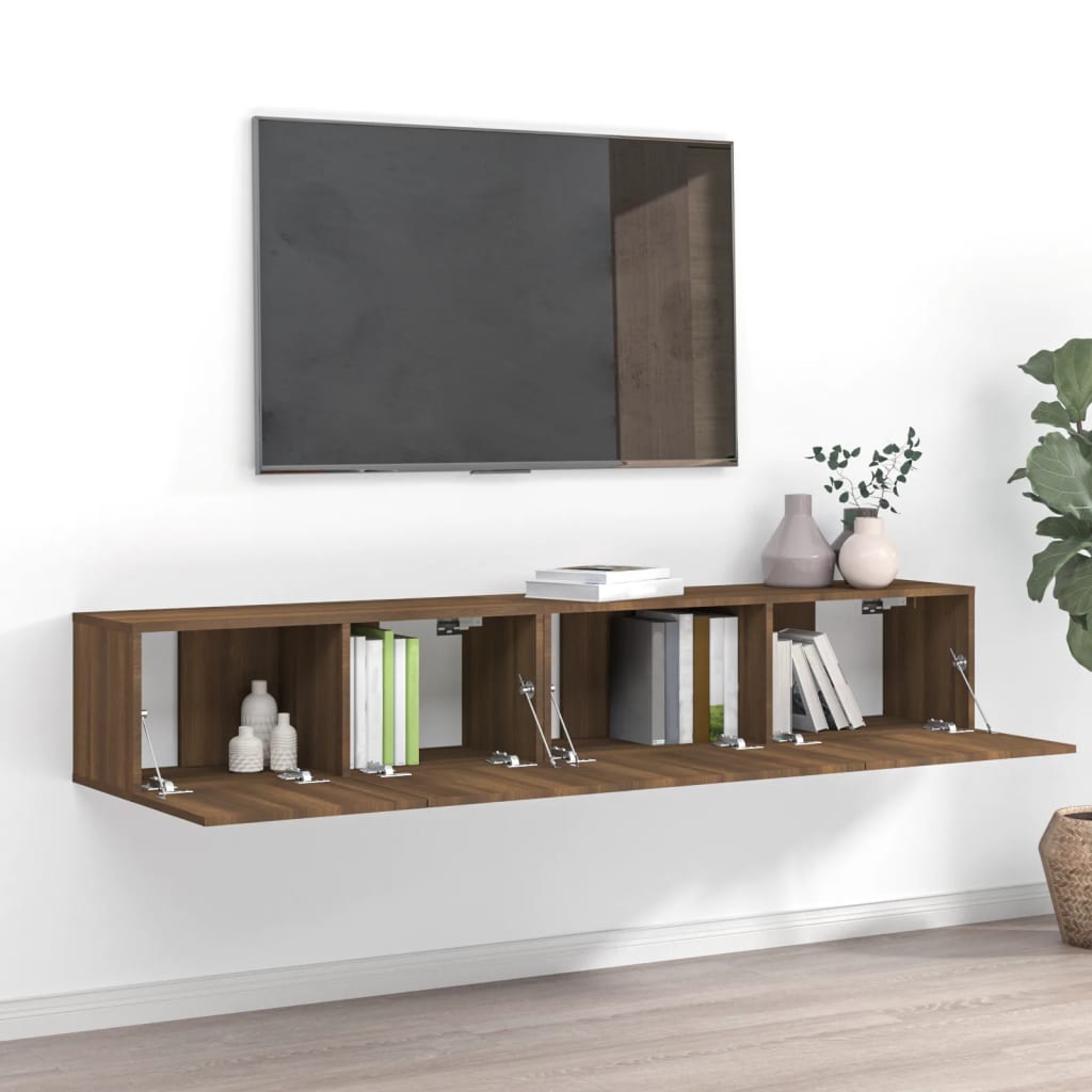 Mobili Tv A Parete 3 Pz 100X30X30 Cm In Truciolato