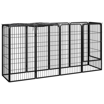 Box Cani 26 Pannelli Nero 50X100 Cm Acciaio Verniciato Polvere