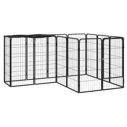 Box Cani 26 Pannelli Nero 50X100 Cm Acciaio Verniciato Polvere