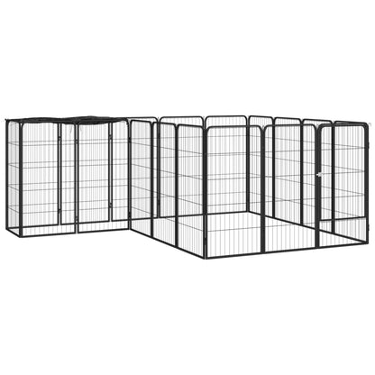 Box Cani 26 Pannelli Nero 50X100 Cm Acciaio Verniciato Polvere