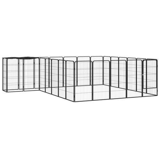 Box Cani 26 Pannelli Nero 50X100 Cm Acciaio Verniciato Polvere