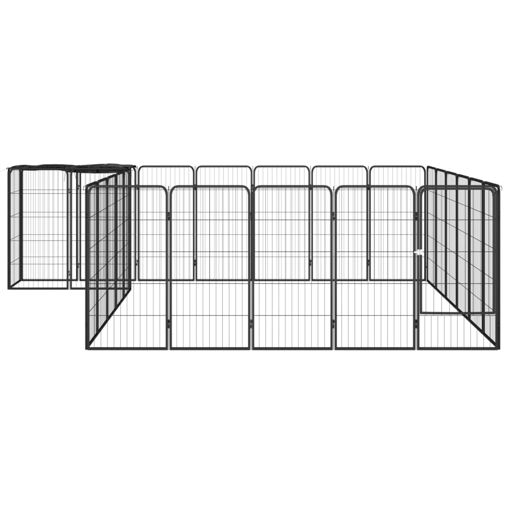 Box Cani 26 Pannelli Nero 50X100 Cm Acciaio Verniciato Polvere