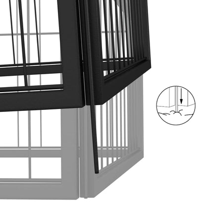 Box Cani 26 Pannelli Nero 50X100 Cm Acciaio Verniciato Polvere