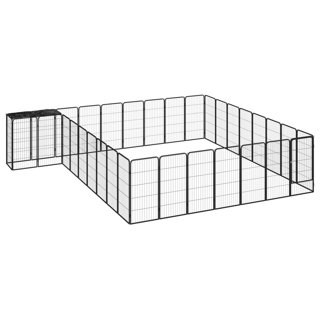 Box Cani 26 Pannelli Nero 50X100 Cm Acciaio Verniciato Polvere