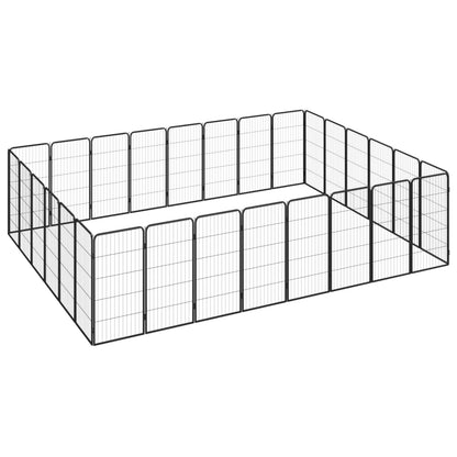 Box Cani 12 Pannelli Nero 50X100 Cm Acciaio Verniciato Polvere