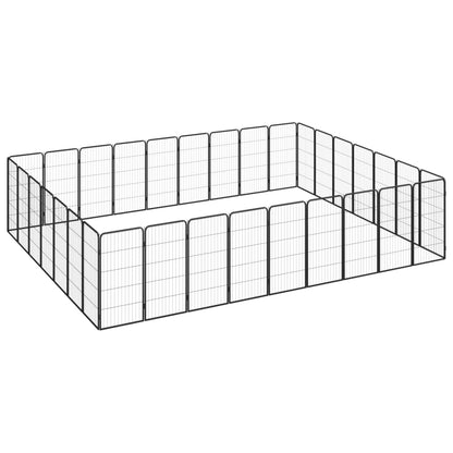 Box Cani 12 Pannelli Nero 50X100 Cm Acciaio Verniciato Polvere
