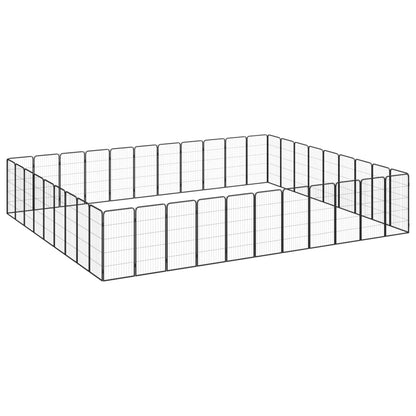 Box Cani 12 Pannelli Nero 50X100 Cm Acciaio Verniciato Polvere
